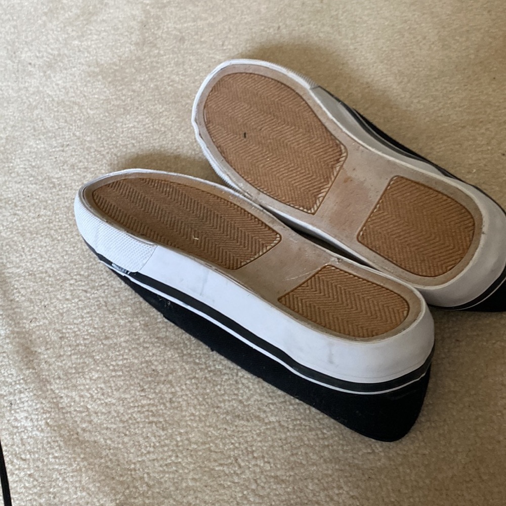 Anchor Bay Black Canvas Platform Flats/Loafers View 4